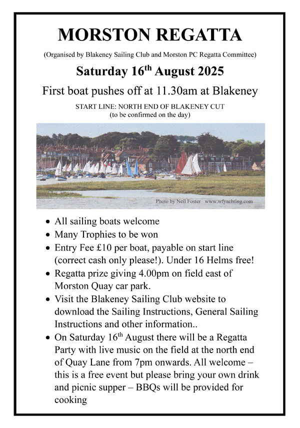BSC Morston Regatta 2025 Notice